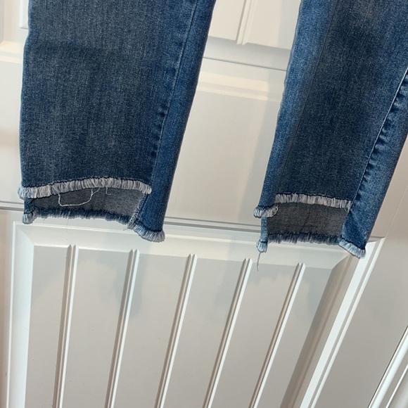 Kenneth Cole New York jeans Jess crop flare cute Raw step hem size 14 - Picture 9 of 12